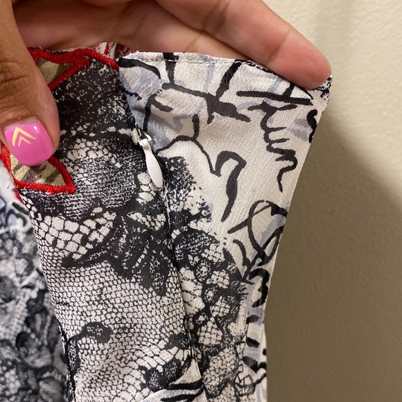 NWT Rene Derby Printed Mid Length Dress - Picture 10 of 13